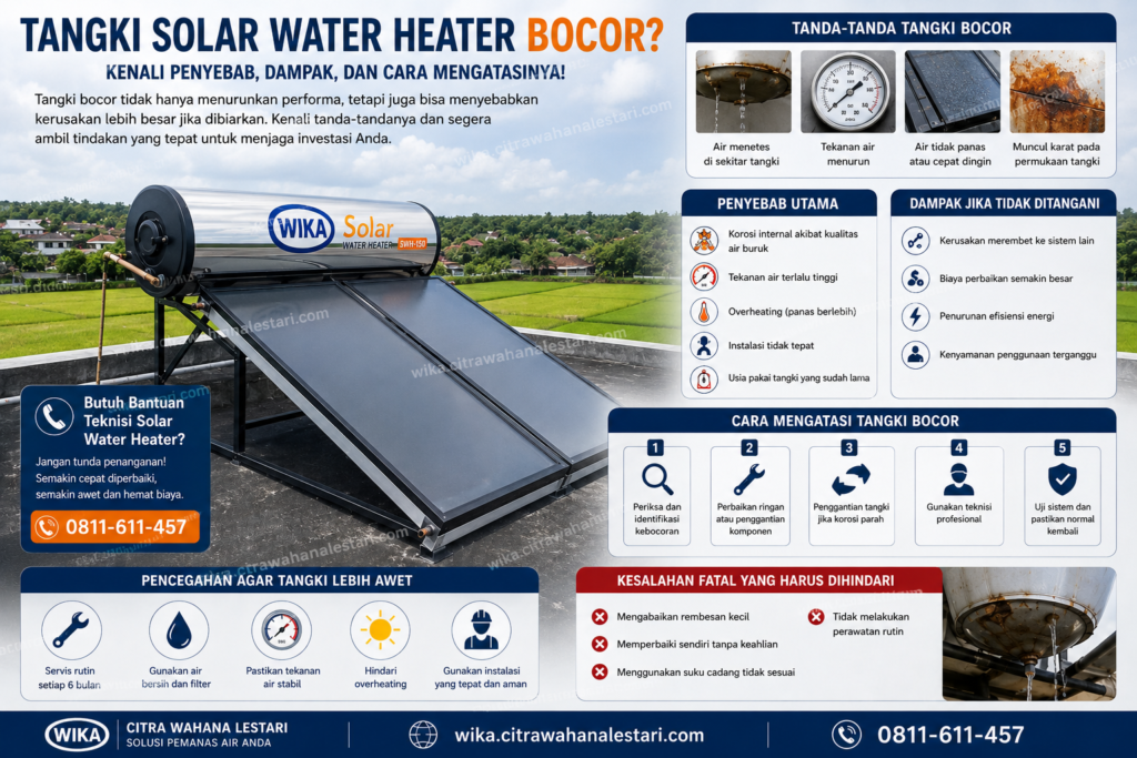 Tangki WIKA Water Heater Bocor? Teknisi Menyarankan Cara Ini